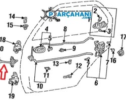 TOYOTA COROLLA KAPI GERGİSİ ARKA SOL 1992 - 1995