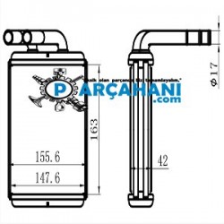 HYUNDAİ H100 KAMYONET KALORİFER PETEGİ 1997 - 2004 / 97211-4B000