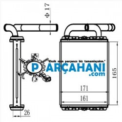 HYUNDAİ H100 KALORİFER PETEĞİ 2004 - 2008 KLİMALI / 97211-43030