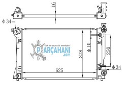 TOYOTA AVENSİS SU RADYATÖRÜ OTOMATİK 2006 - 2009 / 16400-0H120